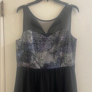 Studio One Black and Silver Sequin Dress